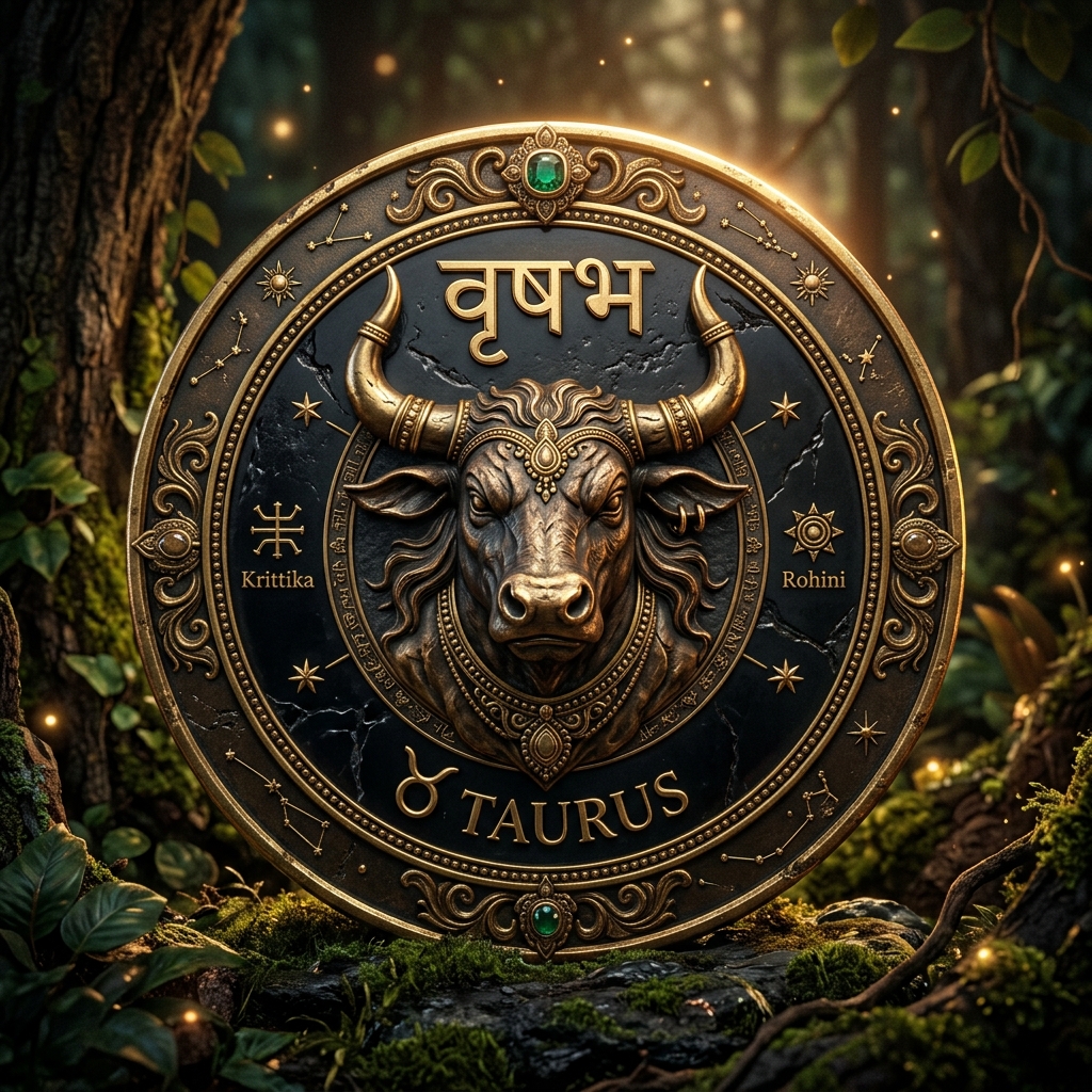 Vrishabh 3D Medallion